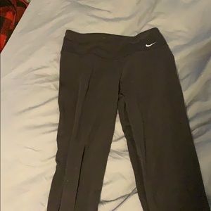 Nike dry fit open leg cropped leggings